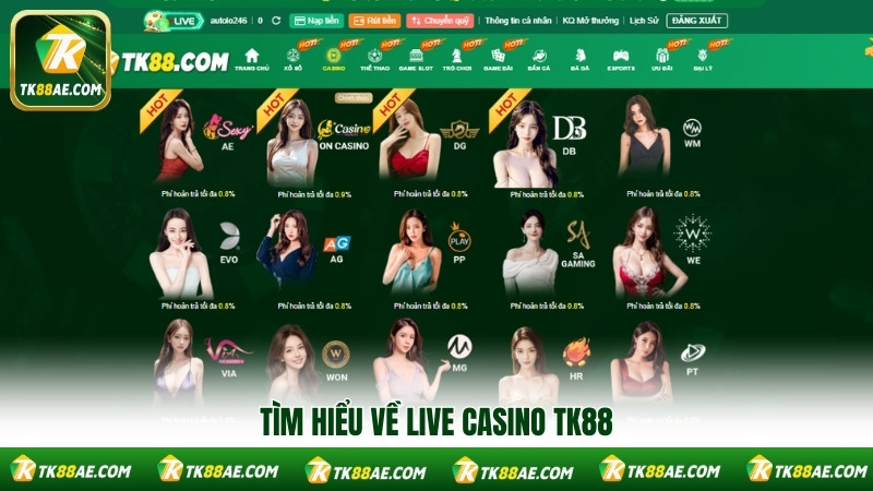 Tìm hiểu về live casino TK88 Tìm hiểu về live casino TK88